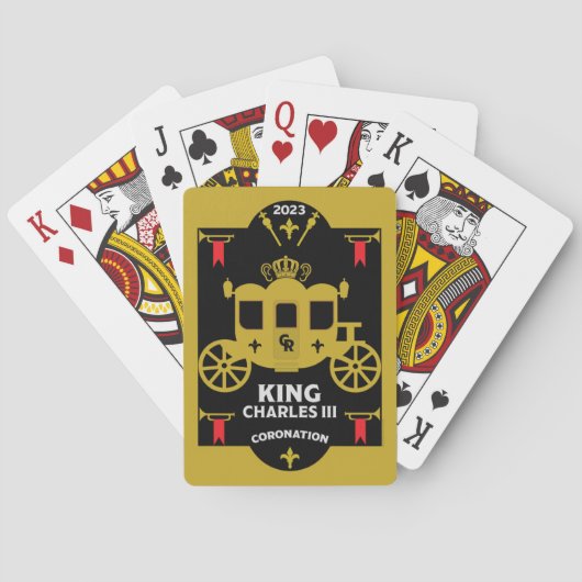 Koning Charles III Britse kroning 2023 Pokerkaarten (Achterkant)