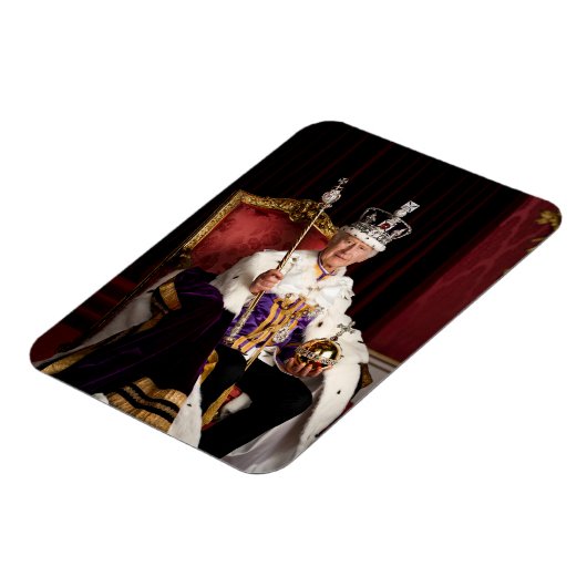Koning Charles III Buckingham Palace portret Magneet (Linkerzijde)