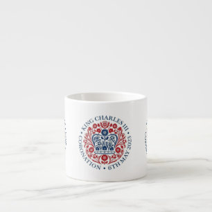 Koning Charles III Coronation logo herdenkingsbeke Espresso Kop