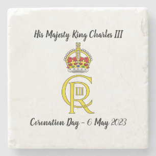Koning Charles III Herdenkingsdag onderzetter