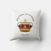 Koning Charles III Herdenkingskussen Kussen (Achterkant)