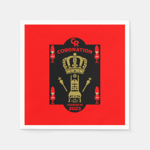 Koning Charles III Krooncommemoratieve Souvenir Servet