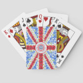 Koning Charles III Kroonembleem Bloem UK Vlag Pokerkaarten (Achterkant)