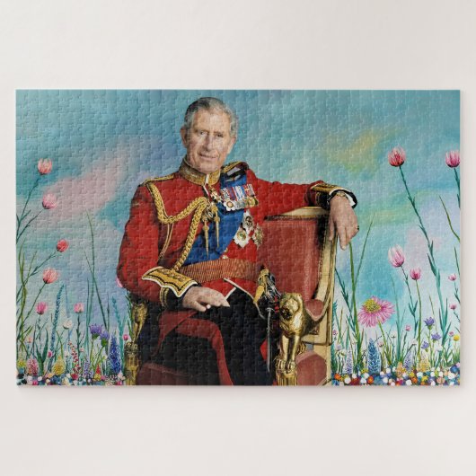 Koning Charles III Lentetuin Legpuzzel (Horizontaal)