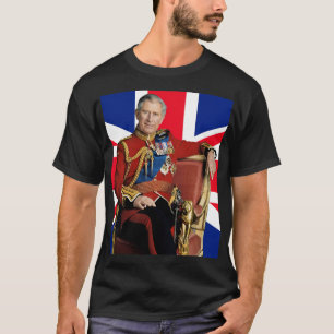 Koning Charles III met Britse vlag T-shirt