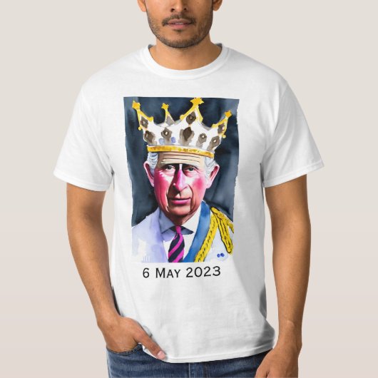Koning Charles III T-Shirt (Voorkant)