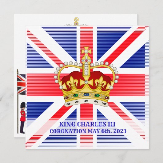 Koning Charles III Uitnodiging (Voorkant / Achterkant)