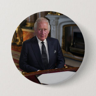 Koning Charles III van de Britse Button