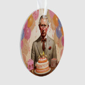 Koning Charles III Verjaardagsfeest Ornament (voorkant)