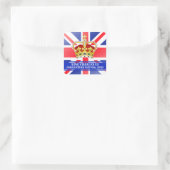 Koning Charles III Vierkante Sticker (Tas)