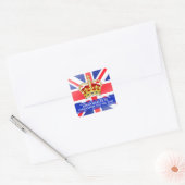 Koning Charles III Vierkante Sticker (Envelop)