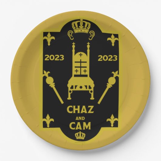 Koning Charles Royal Coronation 2023 Papieren Bordje (Voorkant)