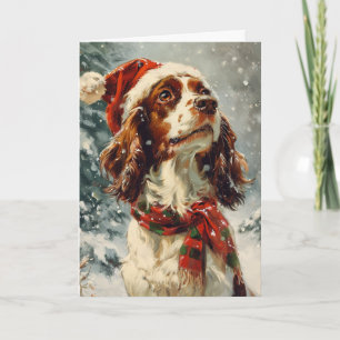 Koning Charles Spaniel gepersonaliseerde Kerstmis Feestdagen Kaart