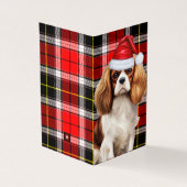 Koning Charles Spaniel met de kerstvakantie van Pl Kaart (Buitenkant)