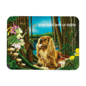 Koning Charles Spaniel Sprite Fantasy Magneet (Horizontaal)
