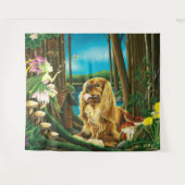 Koning Charles Spaniel Sprite Fantasy Wandkleed (Voorkant (horizontaal))