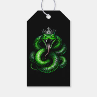 Koning Cobra Kroon Cadeaubijslage Cadeaulabel