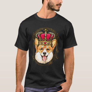 Koning Corgi met Kroon Koningin Corgi Hond T-shirt