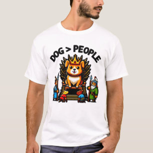 Koning Corgi zit op de troon T-shirt