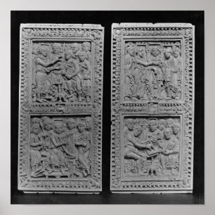 Koning David bestelt en zingt de Poster