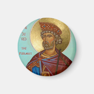 Koning David de Psalmist Orthodoxe Icoon magneet