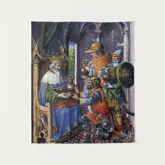 Koning David en de Drie Valianten Wandkleed (Voorkant)