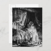 Koning David gebed, 1652 Briefkaart (Voorkant / Achterkant)