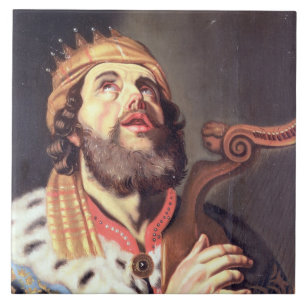 Koning David (panel) Tegeltje