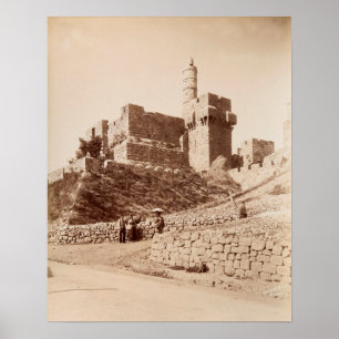Koning David's Citadel in Jerusalem Poster