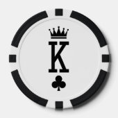 Koning der kaarten poker chips (Voorkant)