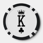 Koning der kaarten poker chips (Achterkant)