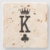 Koning der kaarten stenen onderzetter (Voorkant)
