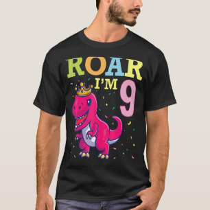 Koning Dinosaur Danser Happy My Birthday Roar Ik b T-shirt