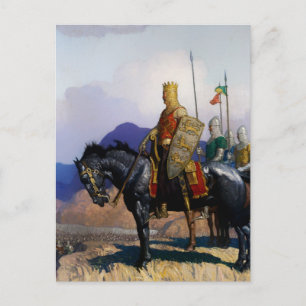 “Koning Edward bekijkt de slag” door NC Wyeth Briefkaart