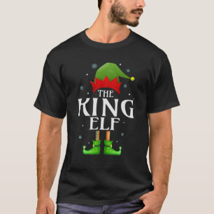 Koning Elf Xmas Bijpassende Familie Groep Kerst Gr T-shirt
