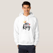 Koning en koningin koppel hoodie | Overeenkomende (Voorkant volledig)