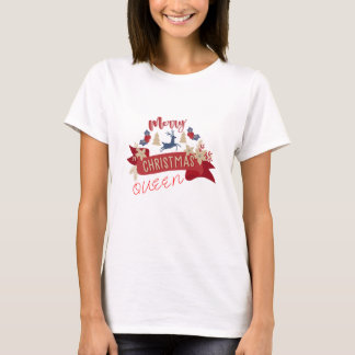 Koning en Koningin koppel Matching Kerstmis T-shirt