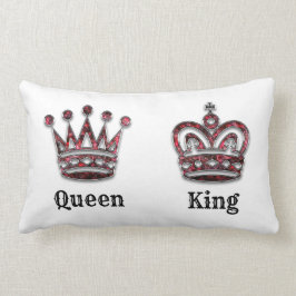 Koning en koningin Krowns Zijn en haar gepersonali Kussen