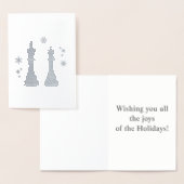 Koning en koningin met kerst. folie kaarten (Display)