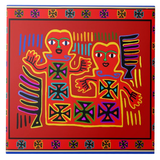 Koning en koningin van de wereld tegeltje (Voorkant)