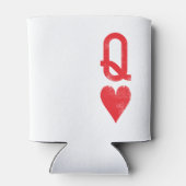 Koning en Koningin van Harten Speelkaarten Koppels Blikjeskoeler (Achterkant)