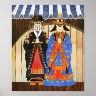 Koning en koningin's bruiloft Poster