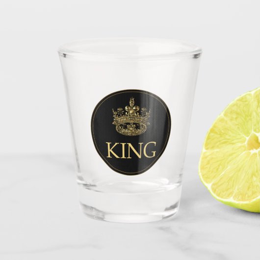 Koning en Kroonkoninklijk emblem Shot Glas (Voorkant)