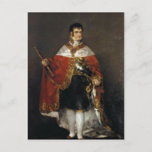Koning Ferdinand VII van Spanje in zijn staatsdoek Briefkaart