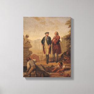 Koning Frederick II van Pruisen Canvas Afdruk