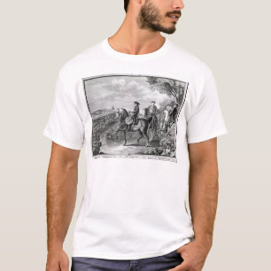 Koning Frederick II van Pruisen herziet de T-shirt