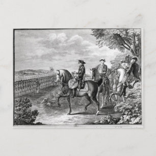 Koning Frederick II van Pruisen over de herziening Briefkaart