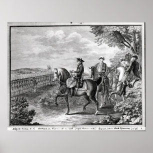 Koning Frederick II van Pruisen over de herziening Poster