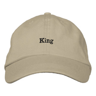 Koning Geborduurde Baseballpet - Khaki Aangepaste  Pet