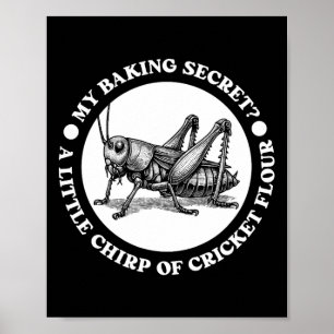 Koning Geheime Cricket Bloem Eetbare Insecten Eiwi Poster